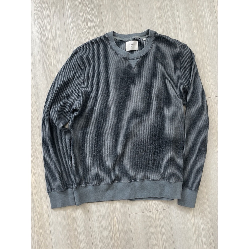 Billy Reid Men's Grey Pullover Crewneck Thermal Sweater Size M